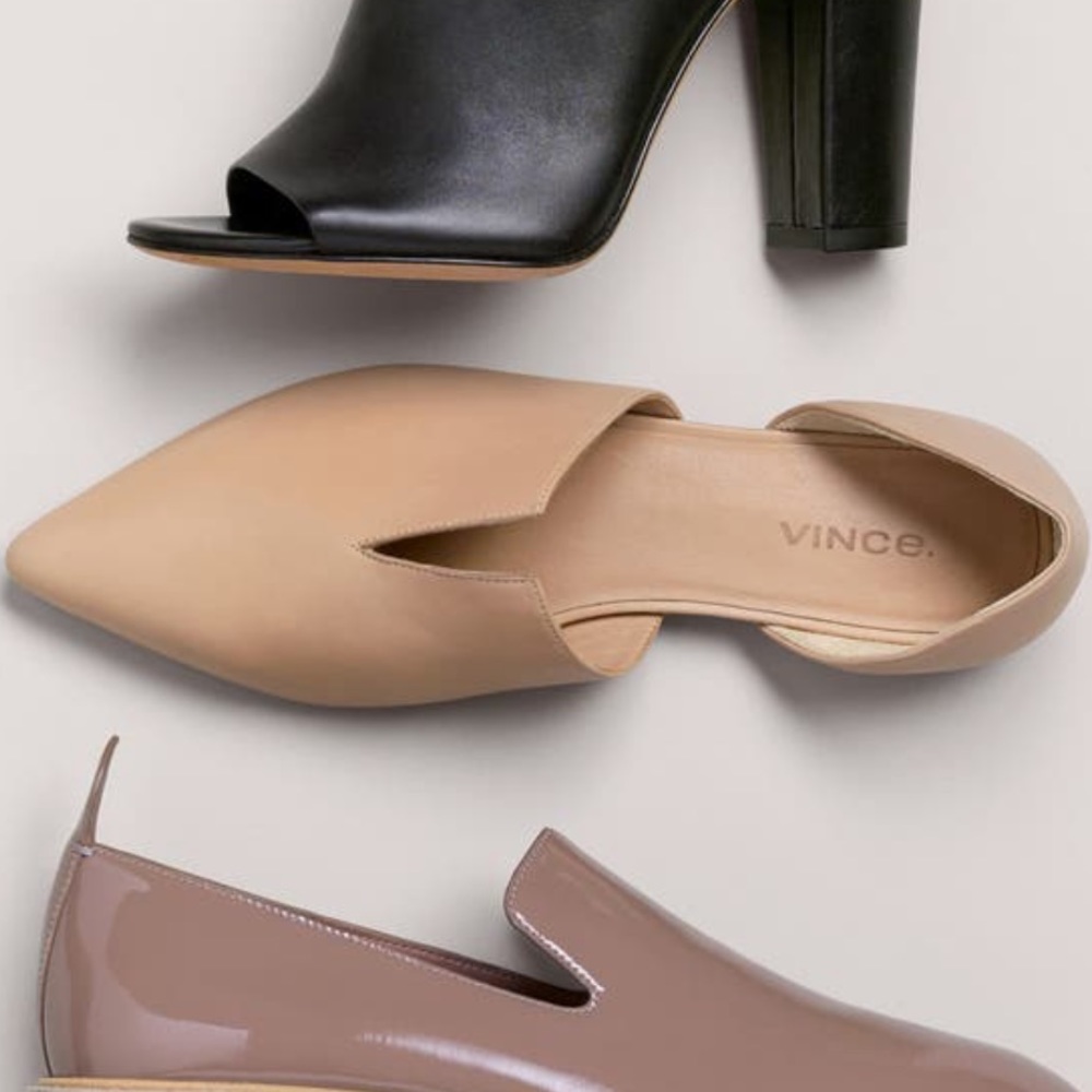 Vince Darlington Flat - Nude Leather